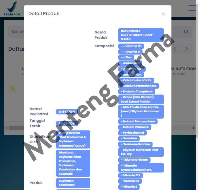 Blackmores Multivitamin + Body Shield 60 Kapsul - Menteng Farma