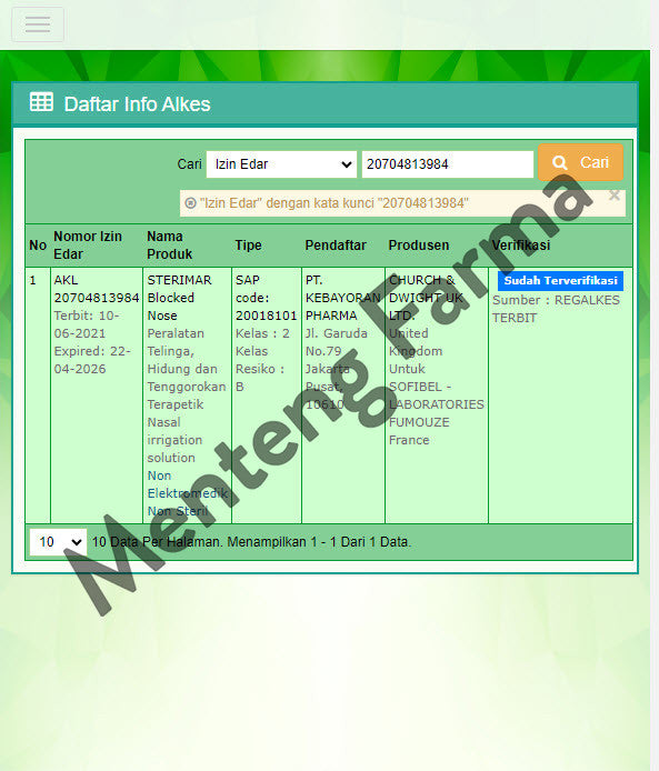 Sterimar Blocked Nose 100 mL - Semprotan Hidung Tersumbat - Menteng Farma
