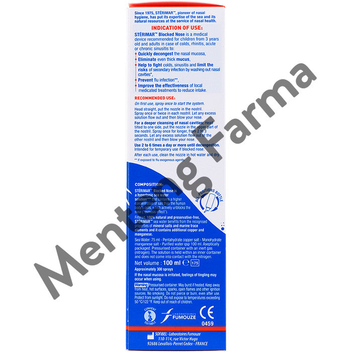 Sterimar Blocked Nose 100 mL - Semprotan Hidung Tersumbat - Menteng Farma