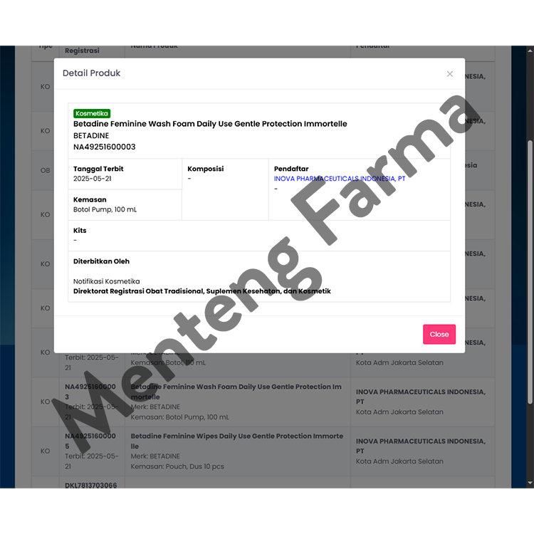 Betadine Feminine Wash Foam Gentle Protection 100 mL