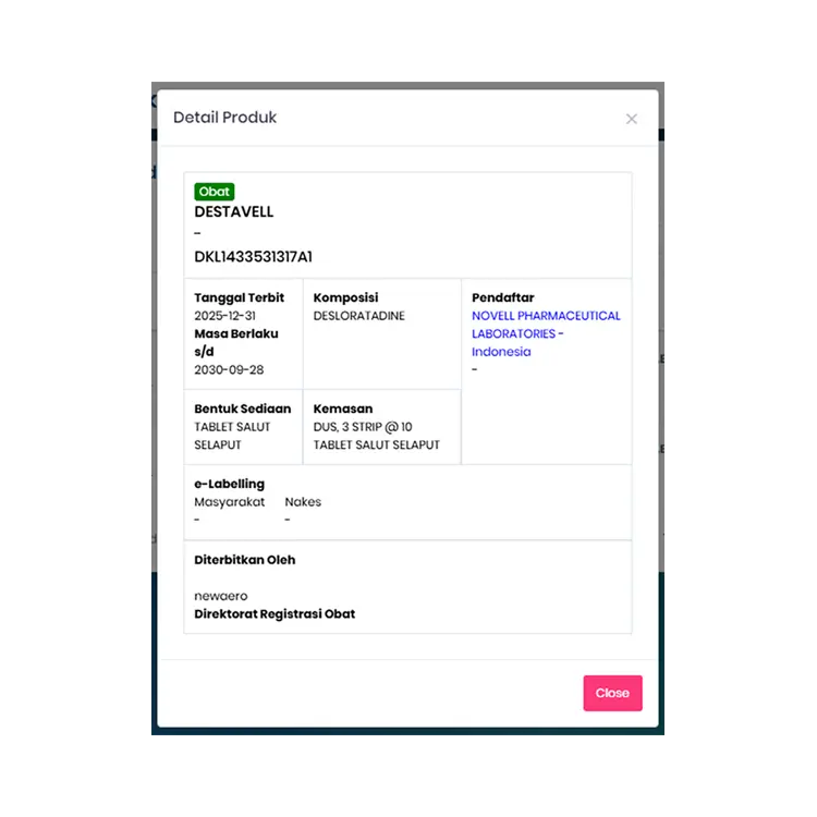 Destavell 5 mg 10 Tablet