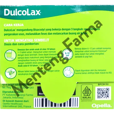 Dulcolax 5 Mg 4 Tablet - Obat Pencahar, Konstipasi, Sembelit