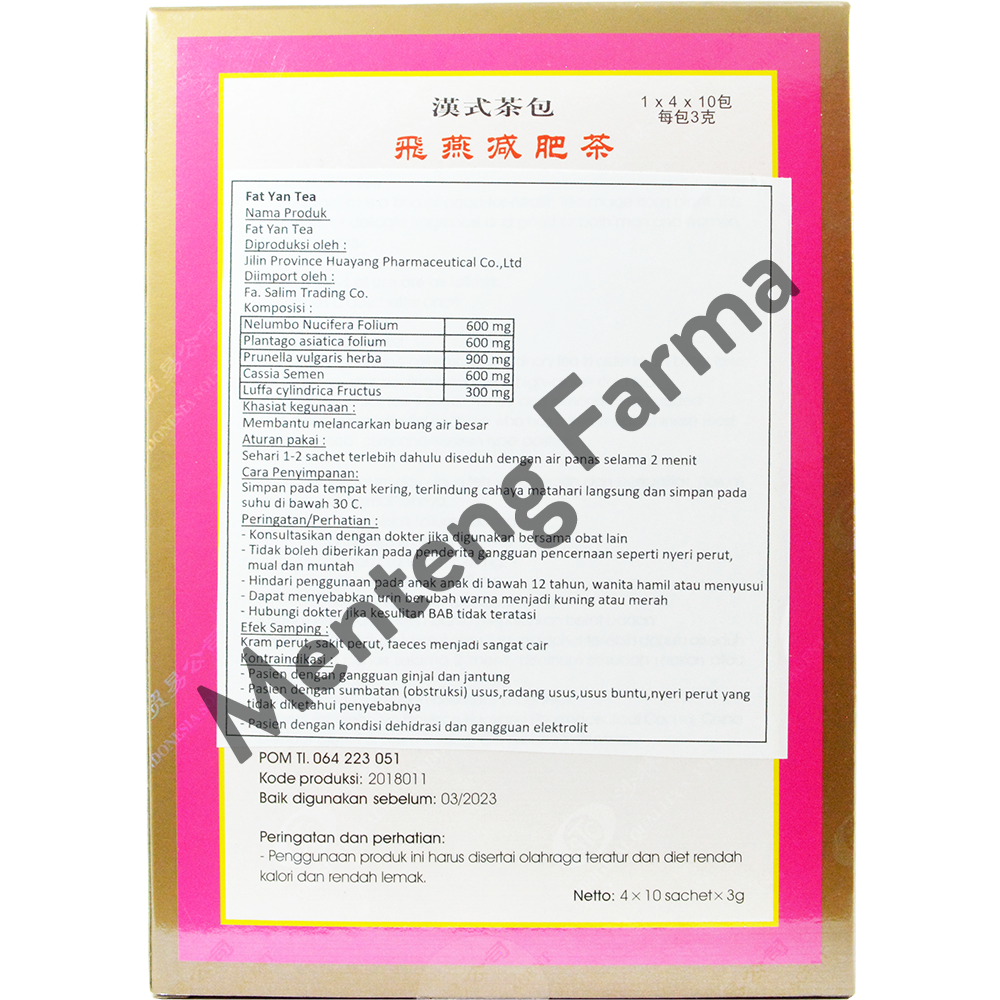 Feiyan Health Tea (Fat Yan Tea) - Menteng Farma