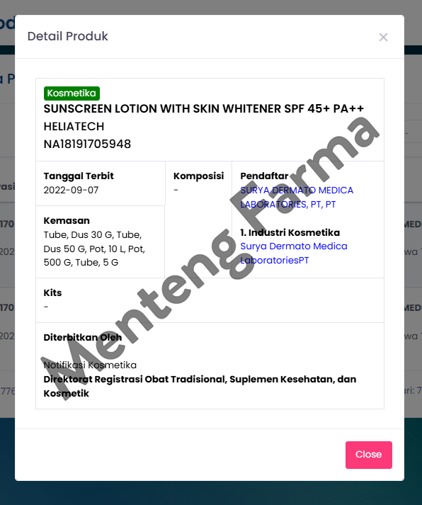 Heliatech Sunscreen Spf 45+ PA++ 30 Gr - Tabir Surya Pelindung Kulit dari sinar UV