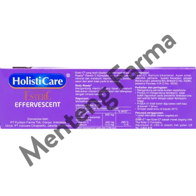Holisticare Ester C Effervescent Blackcurrant 10 Tablet - Suplemen Vitamin C