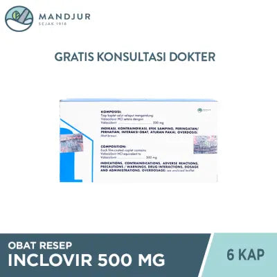 Inclovir 500 mg 6 Kaplet