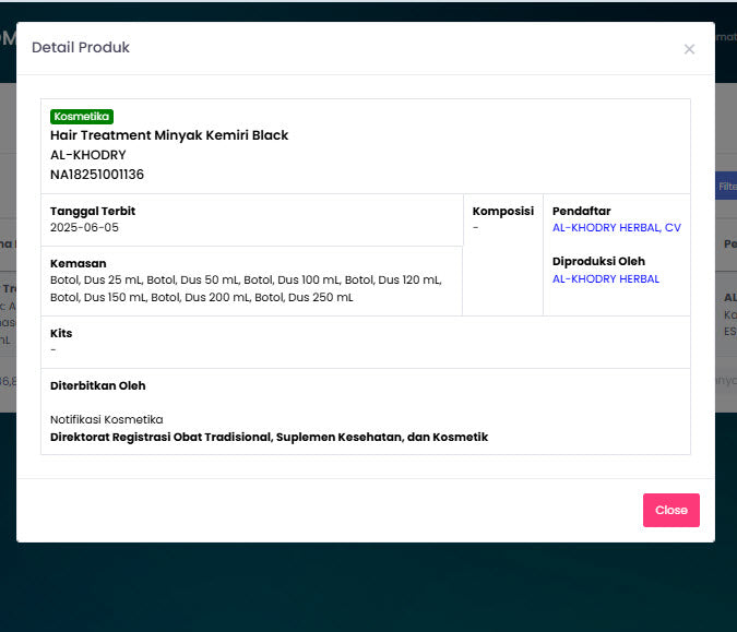 Minyak Kemiri Al-Khodry - Penyubur Rambut, Jambang, Kumis, Jenggot