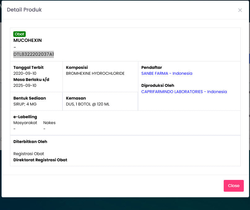 Mucohexin 8 mg 4 Tablet - Obat Pengencer Dahak