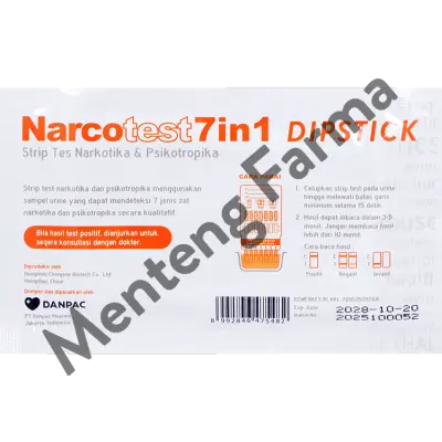 Narcotest 7 In 1 Dipstick - Alat Tes Narkotika Psikotropika 1 Set