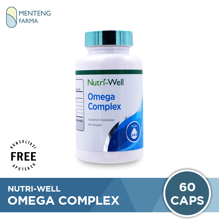 Nutriwell Omega Complex 60 Kapsul - Vitamin Omega 3, 6, dan 9 - Menteng Farma
