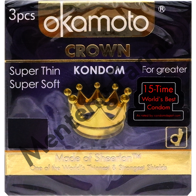 Kondom Okamoto Crown - Isi 3 - Menteng Farma
