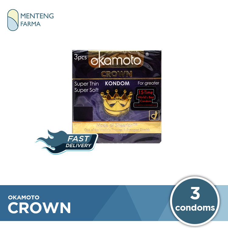 Kondom Okamoto Crown - Isi 3 - Menteng Farma