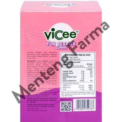 Vicee Fun Berries 1 Sachet isi 6 Gummy - Multivitamin Anak