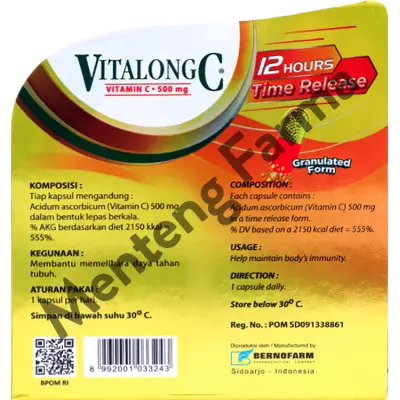 Vitalong C 30 Kapsul - Suplemen Vitamin C Daya Tahan Tubuh