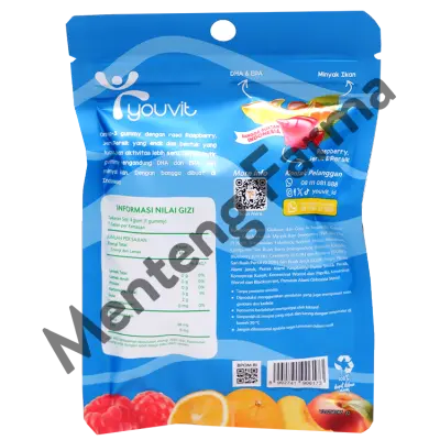 Youvit Omega 3 Kids 7 Gummies - Suplemen Omega 3 Bentuk Gummy Rasa Mix Buah