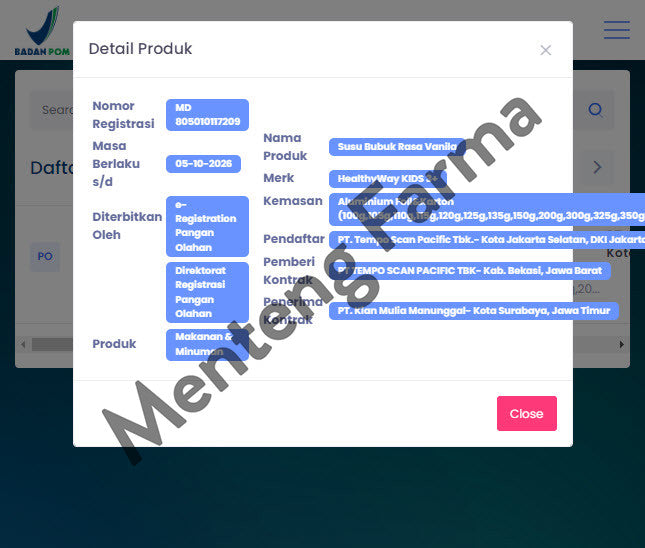 HealthyWay Kids 3+ Vanila 350 Gr Susu Pertumbuhan Anak 3 Tahun Keatas
