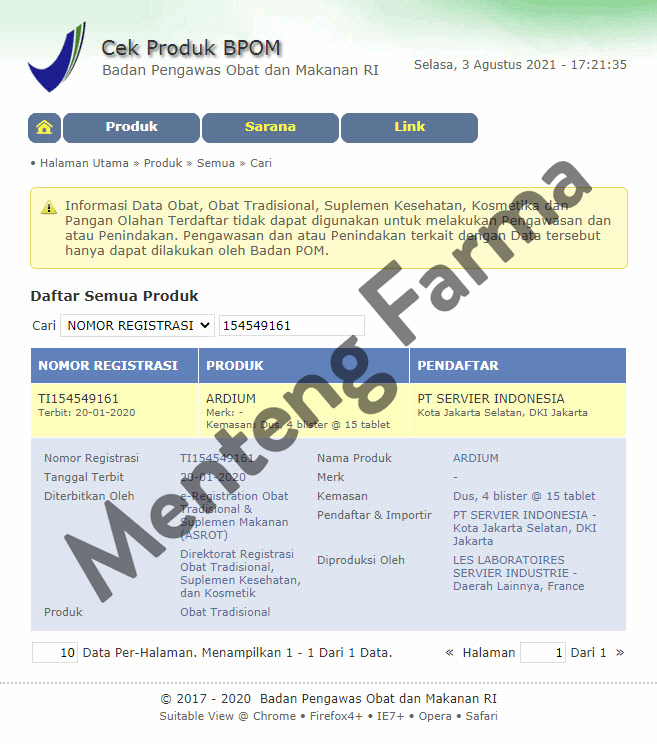 Ardium 500 Mg 15 Tablet - Obat Wasir Ambeien Hemoroid Varises