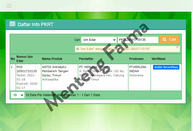 Antis Hand Sanitizer Spray Timun 55 mL - Pembersih Tangan Anti Kuman