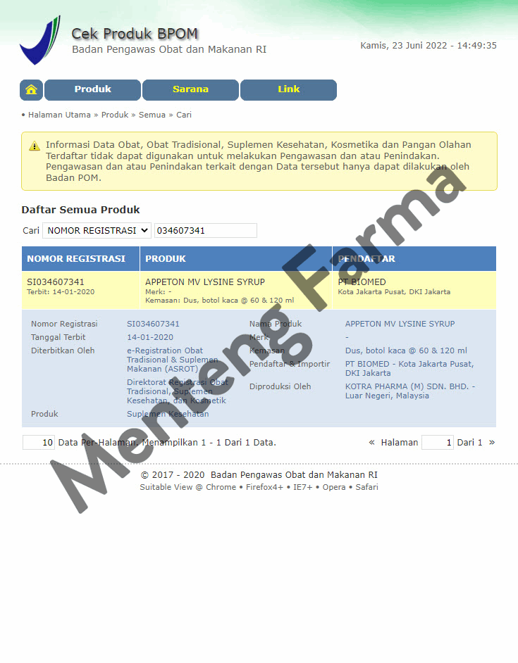 Appeton Lysine Syrup 60 mL - Multivitamin Penambah Nafsu Makan