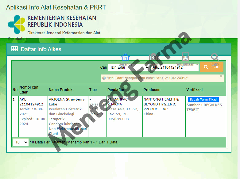 Arjoena Strawberry Lube 60 Gr - Pelumas Pria Wanita Water Based