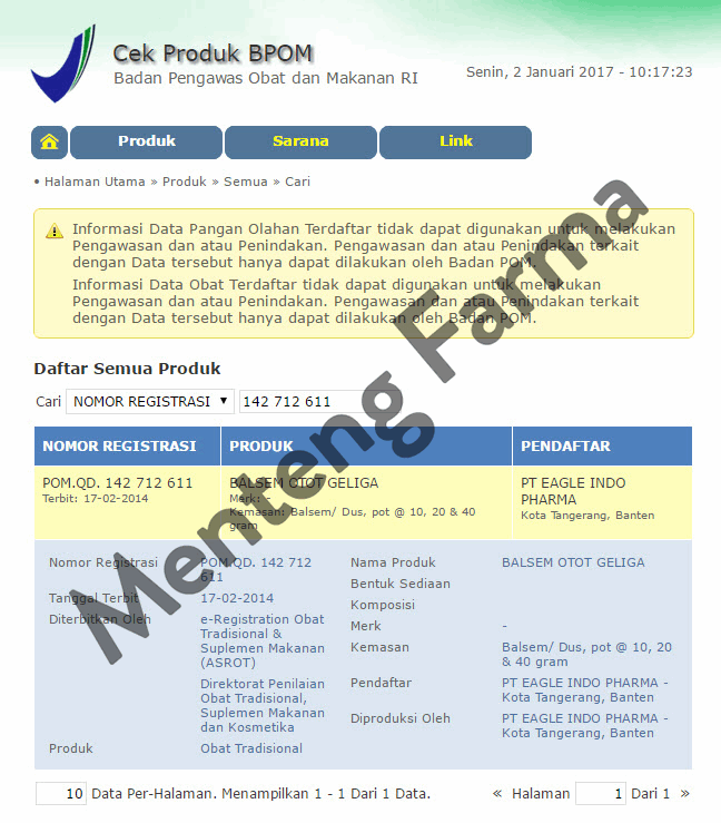 Balsem Otot Geliga - Pereda Nyeri Otot, Keseleo, Pegal-pegal