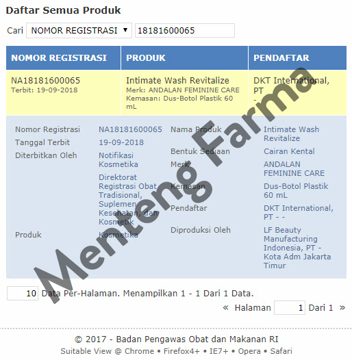 Andalan Feminine Care Revitalize Intimate Wash