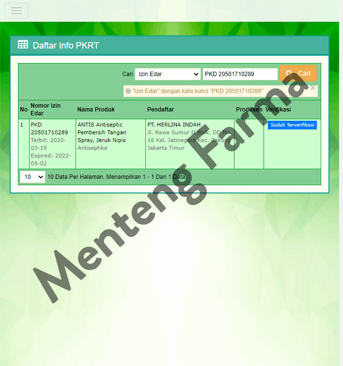 Antis Pouch Refill Jeruk Nipis 300 mL