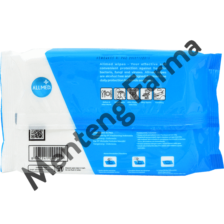 Allmed Ultimate Antiseptic Wipes - Tisu Basah Antibakteri
