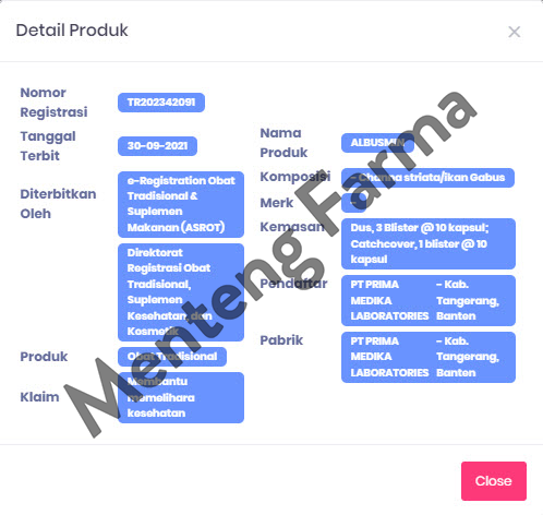 Albusmin 30 Kapsul - Suplemen Kesehatan dengan Ekstrak Ikan Gabus - Menteng Farma