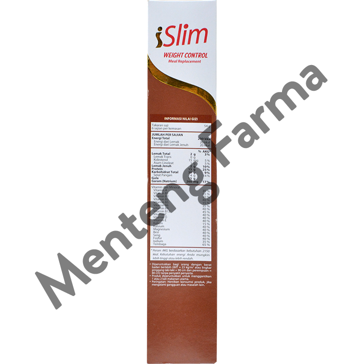 I Slim Cokelat 324 Gr (6 Pcs) - Susu Diet Pengganti Makan - Menteng Farma
