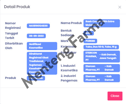 Pure Baby Rash Cream 15 Gram - Krim Pereda Gatal Ruam Popok - Menteng Farma