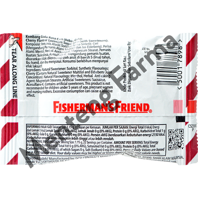 Fisherman's Friend Cherry Sugar Free - Permen Pelega Tenggorokan - Menteng Farma