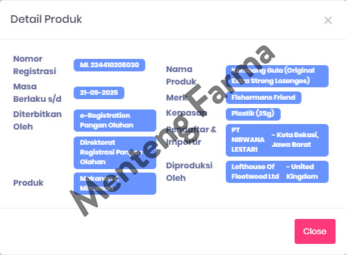 Fisherman's Friend Original Extra Strong - Permen Pelega Tenggorokan - Menteng Farma