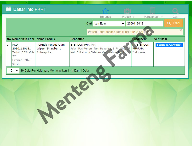 Pure Baby Tongue Gum Wipes Strawberry 20 Sheets - Tisu Basah Lidah dan Gusi Bayi - Menteng Farma