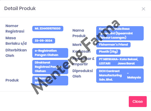 Fisherman's Friend Spearmint Sugar Free - Permen Pelega Tenggorokan - Menteng Farma