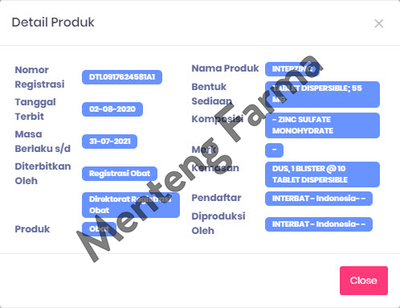 Interzinc 20 mg 10 Tablet - Obat Diare Anak - Menteng Farma