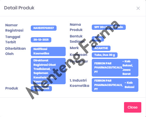 Acanthe Sunscreen SPF 30 For Oily Skin - Tabir Surya Kulit Berminyak - Menteng Farma