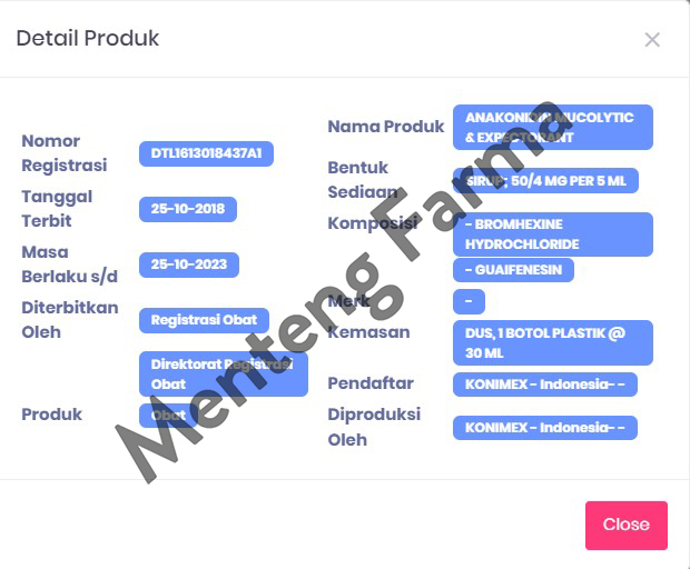 Anakonidin Mucolytic & Expectorant 60 mL - Obat Batuk Berdahak Anak - Menteng Farma