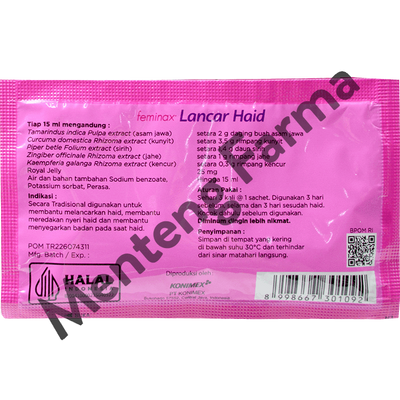 Feminax Cair Lancar Haid 15 mL - Meredakan Nyeri Haid