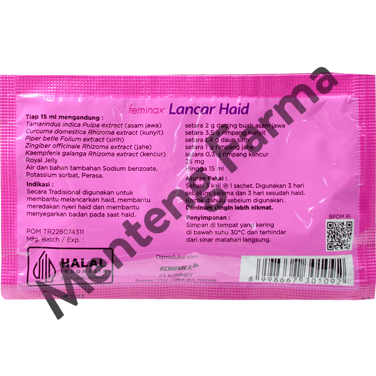 Feminax Cair Lancar Haid 15 mL - Meredakan Nyeri Haid