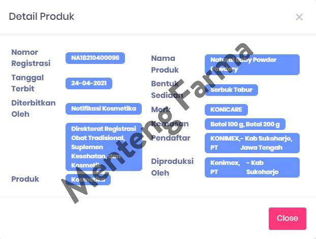 Konicare Natural Baby Powder Powdery 100 Gr - Bedak Tabur Bayi - Menteng Farma