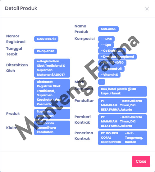 Omechol 30 Kapsul - Menteng Farma