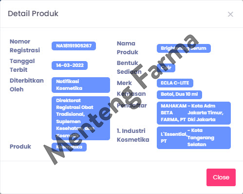 Ecla C-Lite Brightening Serum 10 mL - Menteng Farma