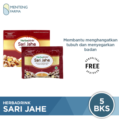 Herbadrink Sari Jahe - Minuman Serbuk Pengahangat Tubuh - Menteng Farma