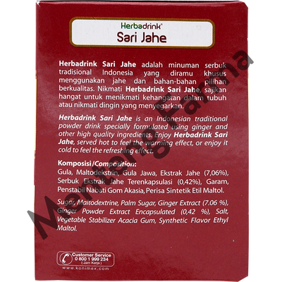 Herbadrink Sari Jahe - Minuman Serbuk Pengahangat Tubuh - Menteng Farma