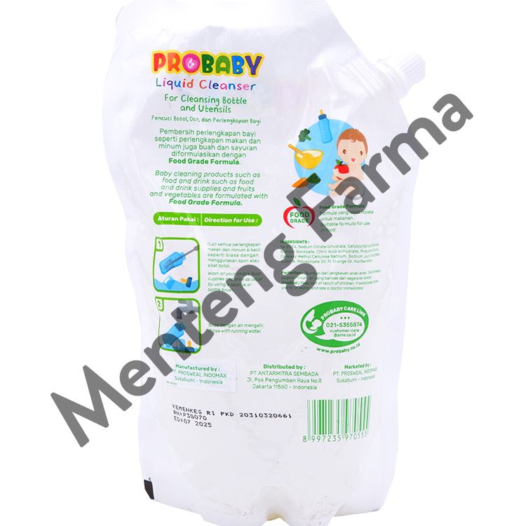 Probaby Liquid Cleanser 700 mL - Sabun Cuci Botol Bayi - Menteng Farma