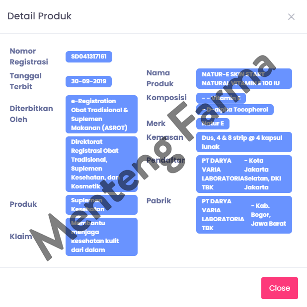 Natur E Natural Vitamin E 100 IU Isi 32 Kapsul - Menteng Farma