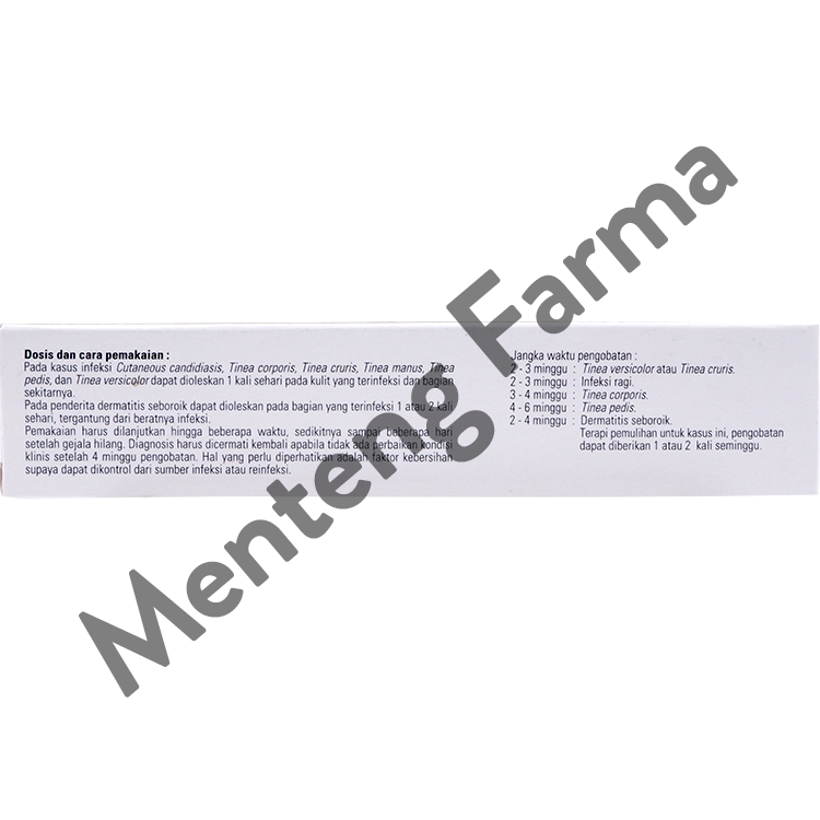 Erazol Cream 15 Gr - Krim Jamur Kulit, Panu, Kurap - Menteng Farma