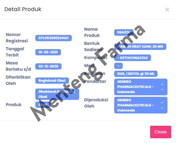 Erazol Lotion 30 mL - Meredakan Gatal Jamur, Kurap dan Panu - Menteng Farma