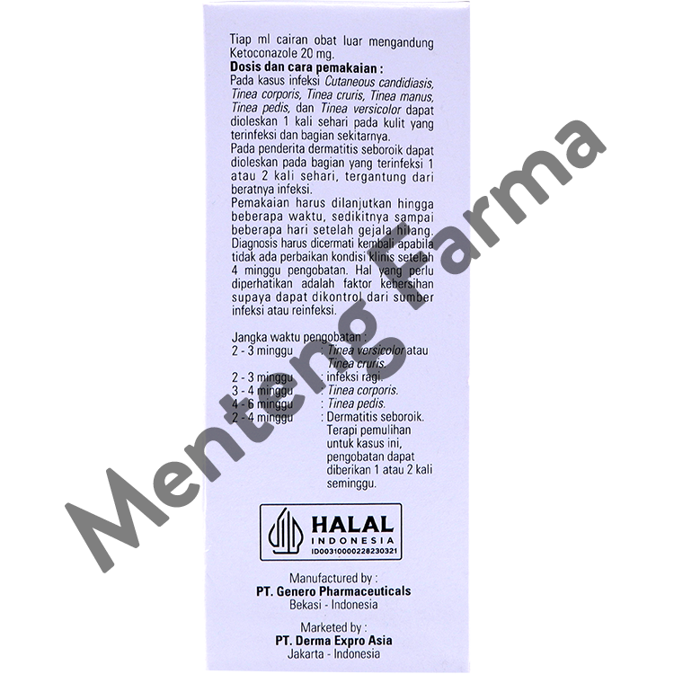 Erazol Lotion 30 mL - Meredakan Gatal Jamur, Kurap dan Panu - Menteng Farma